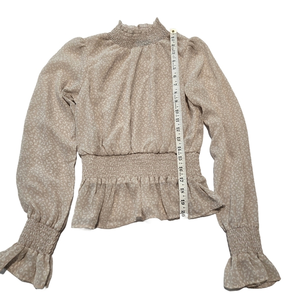 Chic Cream Long Sleeve Blouse - Picture 9 of 11